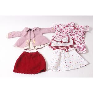 American Girl Doll Clothing Lot Red White Dress Coat Skirt ~ 260209-WH 962